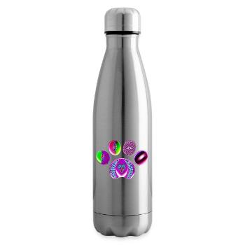 Imprimé cercle de bijoux fluo - Bouteille isotherme - argent clair - Droite
