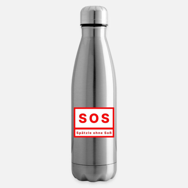 SOS Spätzle sans sauce - Bouteille isotherme - argent clair