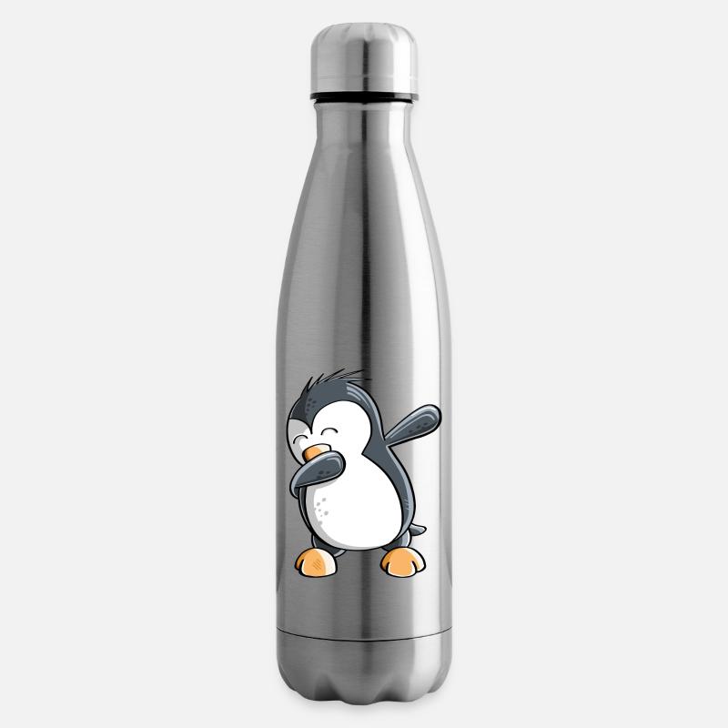 Dab Dance Penguin - Tamponnage - Fun Comic - Cadeau - Bouteille isotherme - argent clair