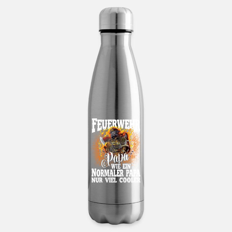 Feuerwehr Papa - Isolierflasche - Lightsilver