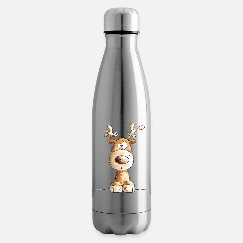 Petit Renne de Noël par MODARTIS - Bouteille isotherme - argent clair