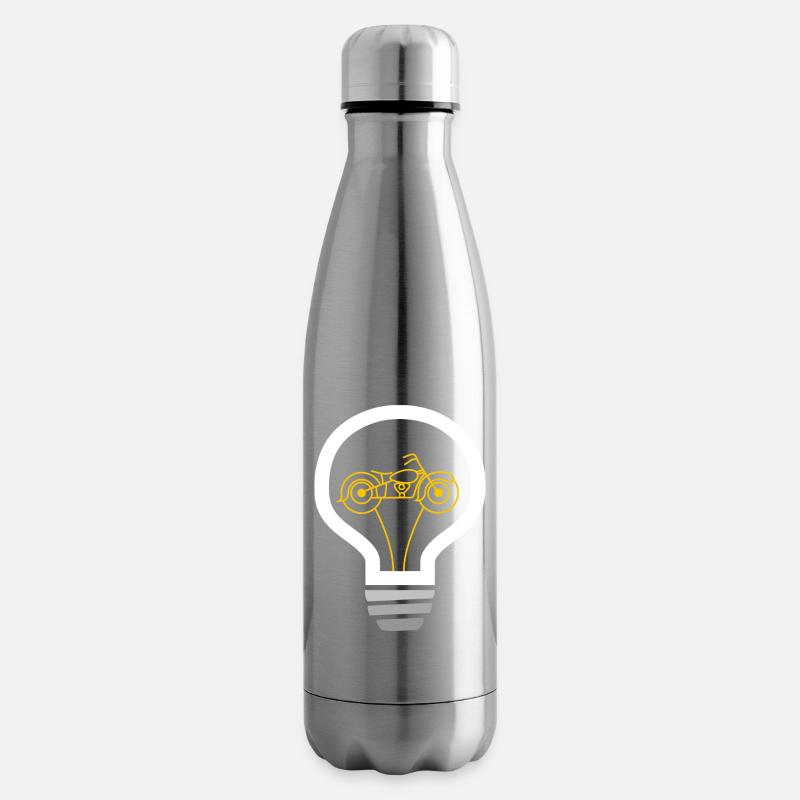 Motorcycle inside bulb - Insulated Water Bottle - silver