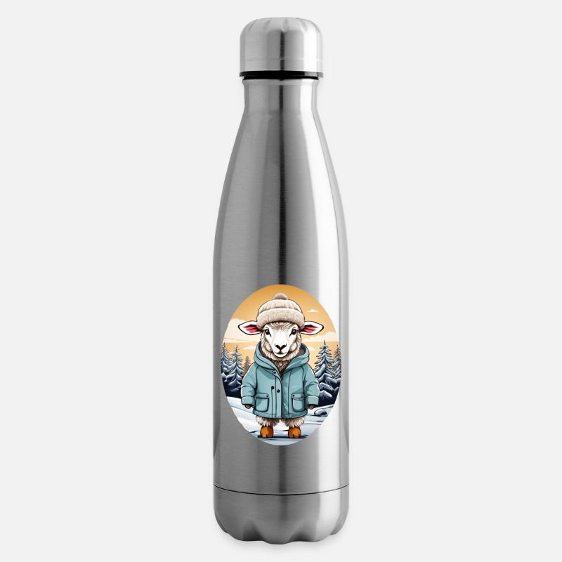 Süßes Schaf - Isolierflasche - Lightsilver