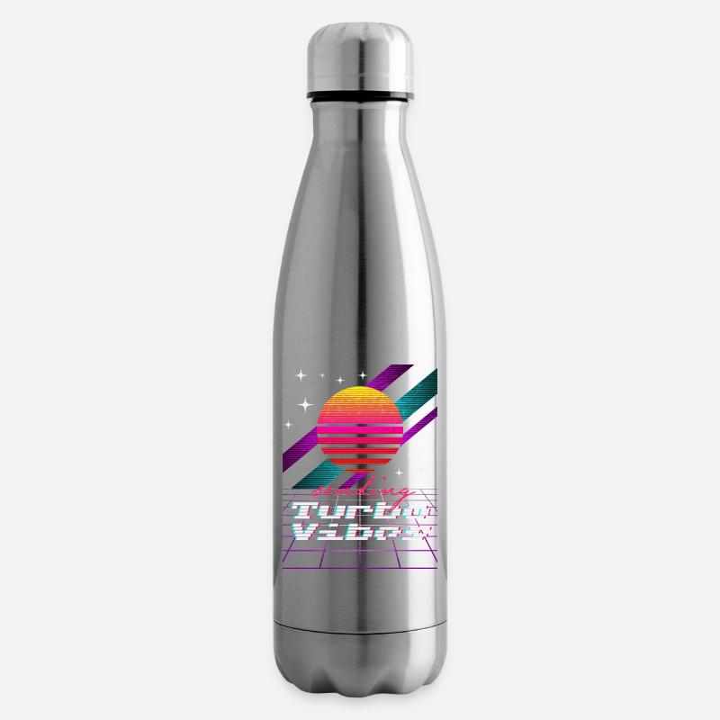 Turbo Vibes Neon Sunset - Isolierflasche - Lightsilver