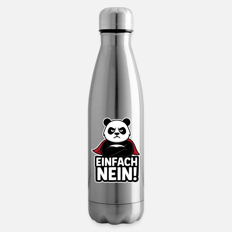 Panda Superheld: Einfach Nein - Isolierflasche - Lightsilver
