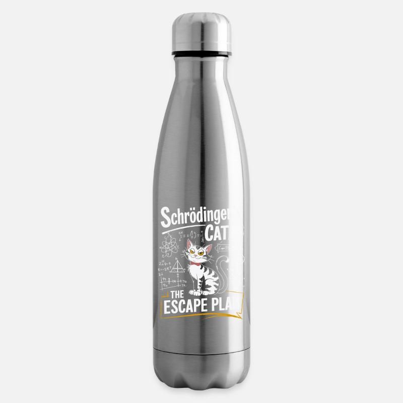 Chat Schrödinger : le plan d’évasion - Bouteille isotherme - argent clair