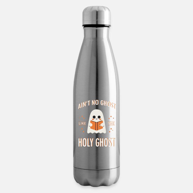 Holy Ghost Halloween Gespenst - Isolierflasche - Lightsilver