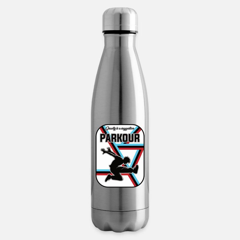 Conception de parkour – La gravité est une suggestion - Bouteille isotherme - argent clair