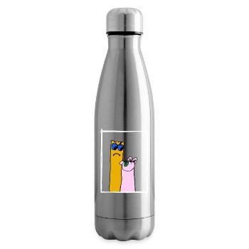 Pig vs French Frieze - Insulated Water Bottle - silver - Right