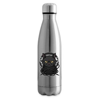 Cable Chaos Cat Music Headphones - Insulated Water Bottle - silver - Right