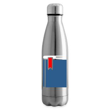 Buch Symbol Icon Blau - Isolierflasche - Lightsilver - Rechts