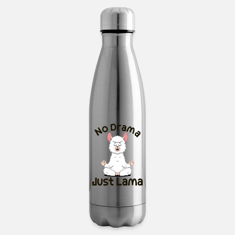 No Drama. Just Lama - Isolierflasche - Lightsilver