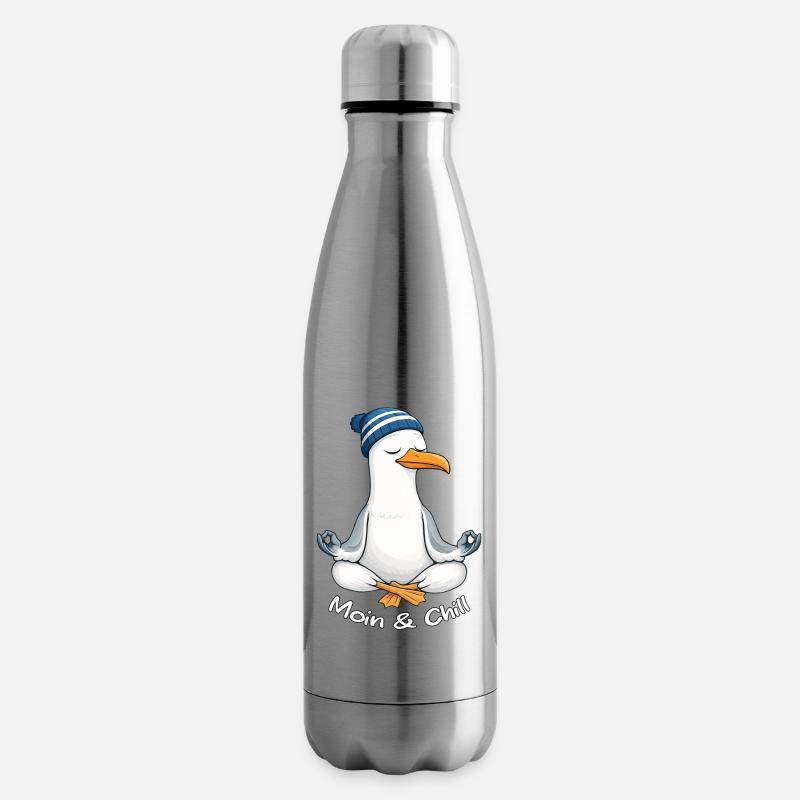 Moin & Chill by MEERchandise - Isolierflasche - Lightsilver