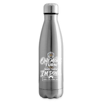 One More Turn Gamer Spruch D20 - Isolierflasche - Lightsilver - Rechts