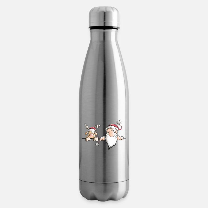 L'équipe de Noël - Bouteille isotherme - argent clair