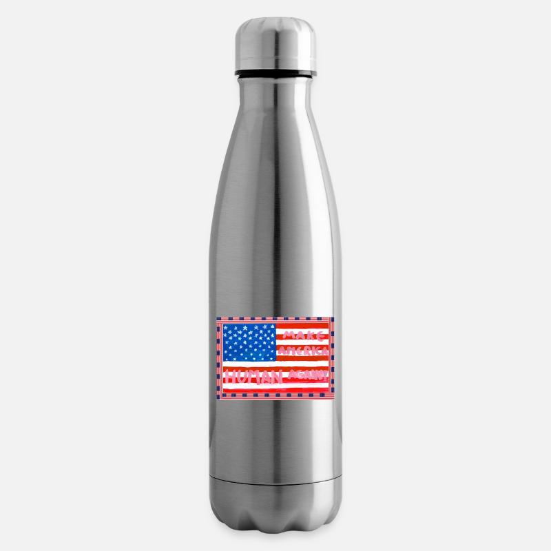 MAKE_AMERICA_HUMAN_AGAIN _A5 - Bouteille isotherme - argent clair
