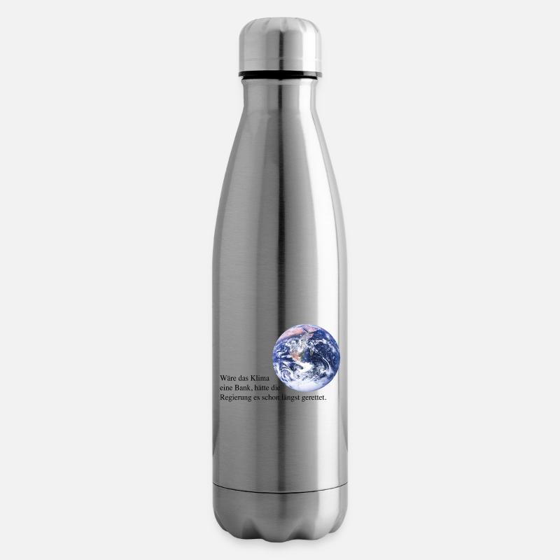 Wäre das Klima eine Bank! - Isolierflasche - Lightsilver