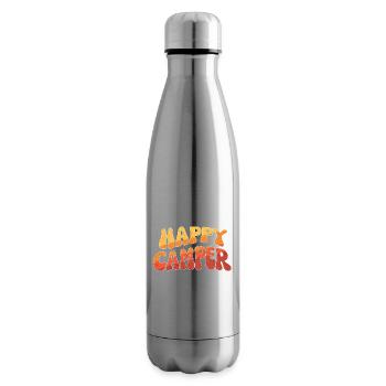 Happy Camper Retro Schrift - Isolierflasche - Lightsilver - Rechts
