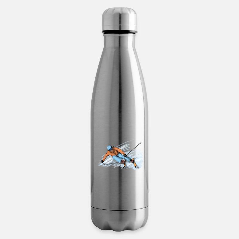 Skiing - Bouteille isotherme - argent clair
