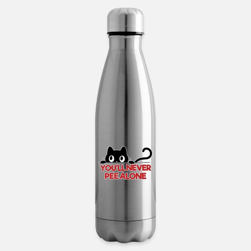 You'll never pee alone - Insulated Water Bottle - silver