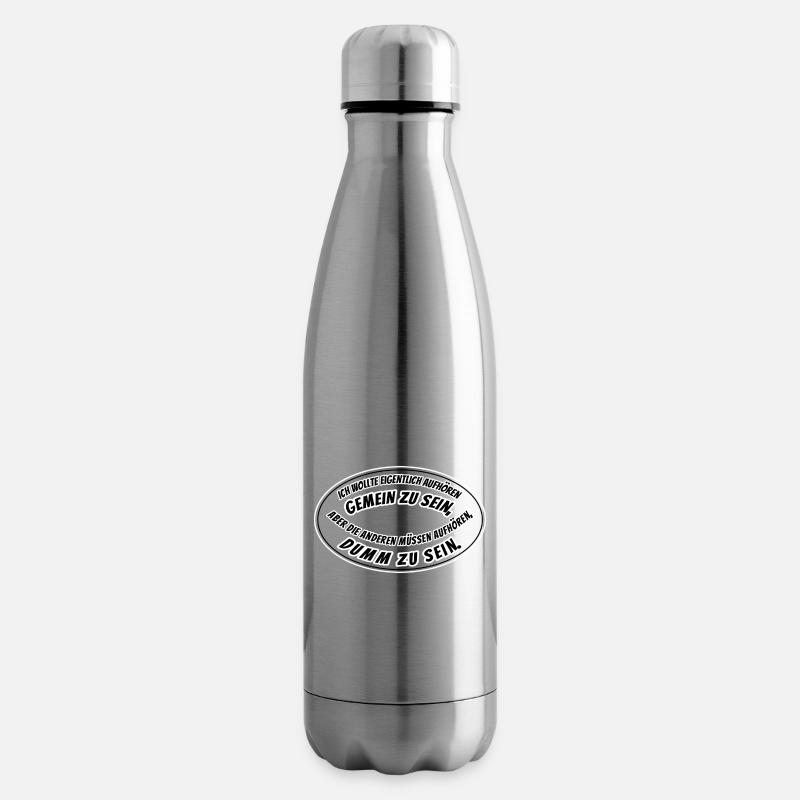 gemein und dumm - Isolierflasche - Lightsilver