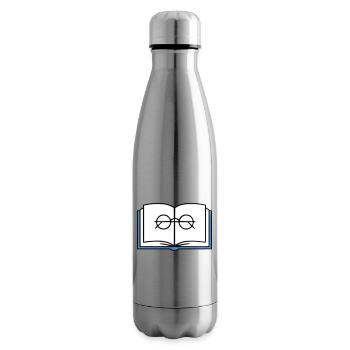 École des Lunettes à Livre Ouvert - Bouteille isotherme - argent clair - Droite