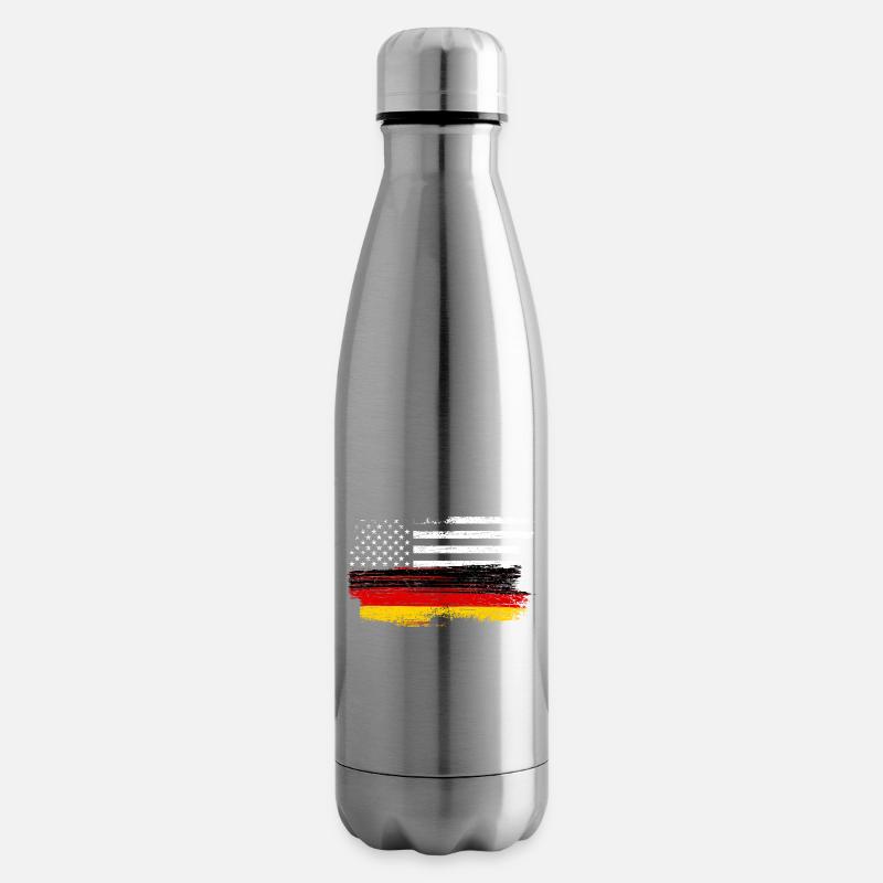 Drapeau Grunge Coup de pinceau - Bouteille isotherme - argent clair