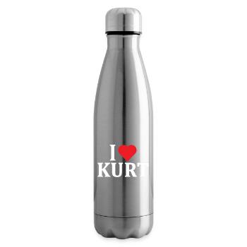 name t-shirt I love Kurt t-shirt gift idea - Insulated Water Bottle - silver - Right