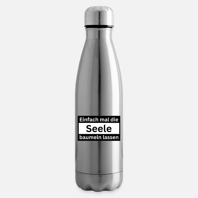 Einfach_mal_die_Seele_baumeln - Isolierflasche - Lightsilver