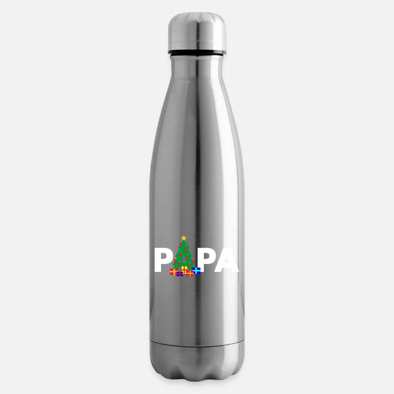 Papa Weihnachtsbaum - Isolierflasche - Lightsilver