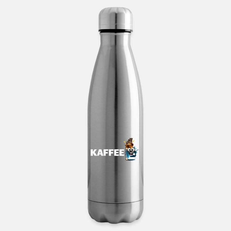 Coffee Mascot Splash - Insulated Water Bottle - silver