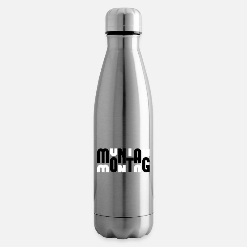 Lundi Noir/Blanc - Bouteille isotherme - argent clair