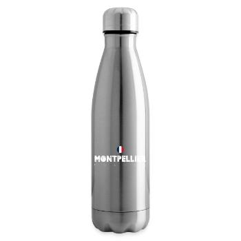 Montpellier France City Wordmark - Insulated Water Bottle - silver - Right