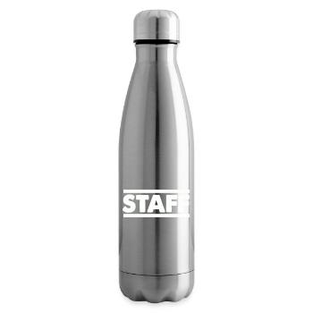 Staff Lettering Bold Contrast - Insulated Water Bottle - silver - Right