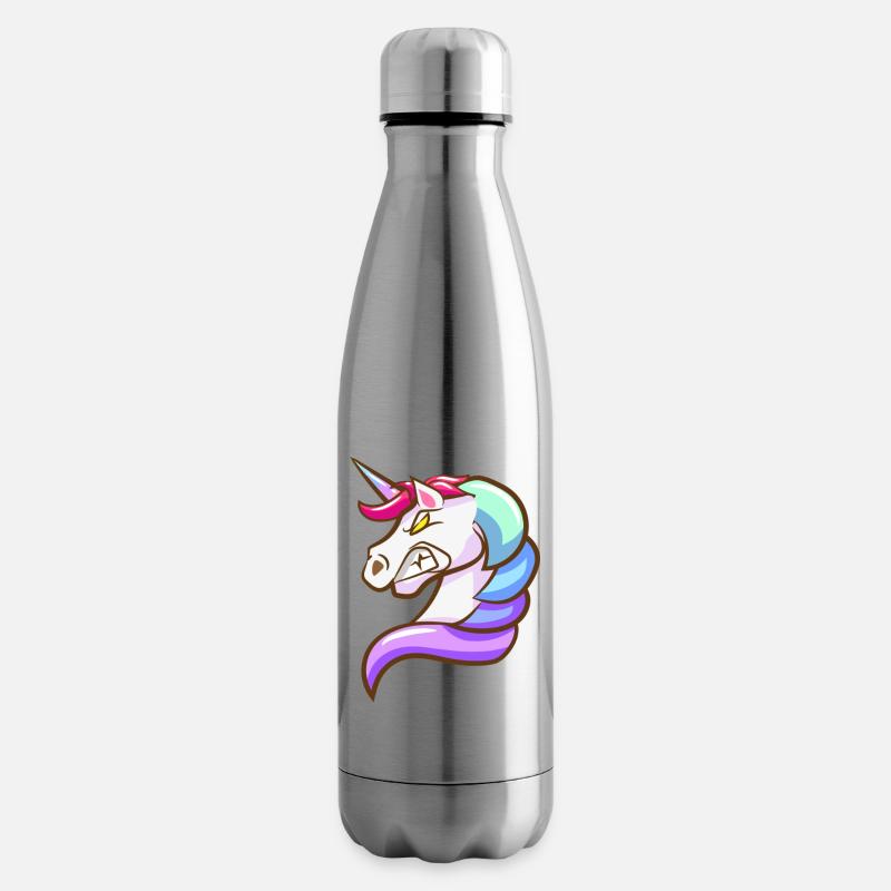 Fantasy Einhorn mit Pastellfarben - Isolierflasche - Lightsilver