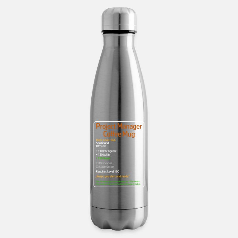 Projektleiter Kaffeebecher Level 666 - Isolierflasche - Lightsilver