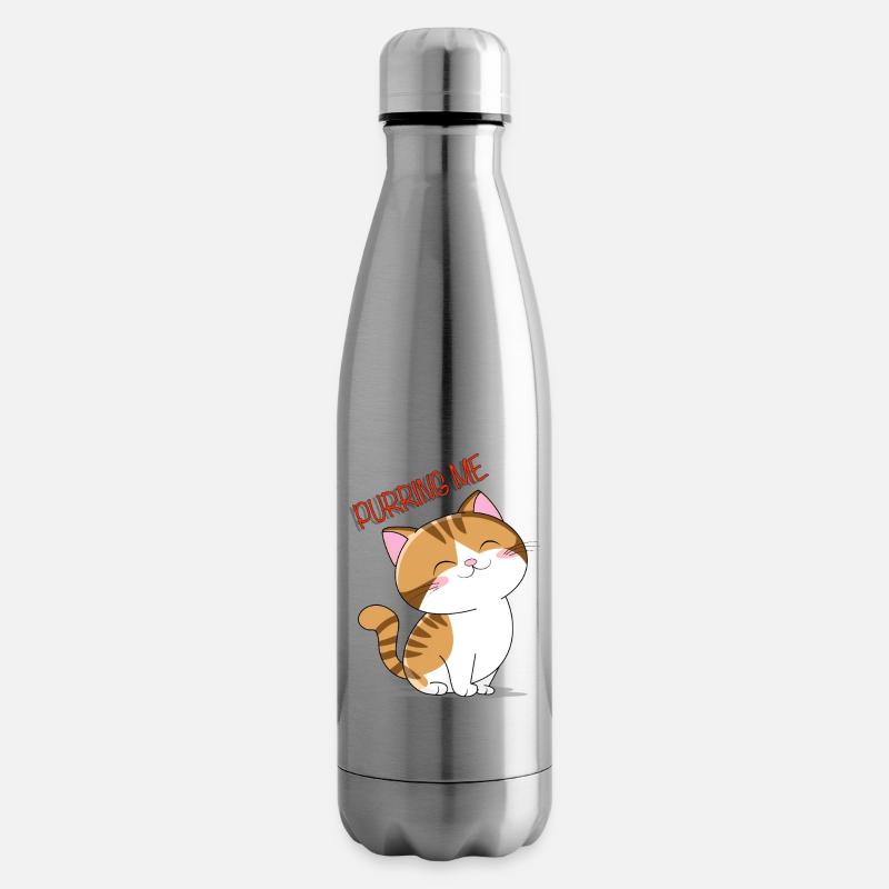Purring me katze - Isolierflasche - Lightsilver