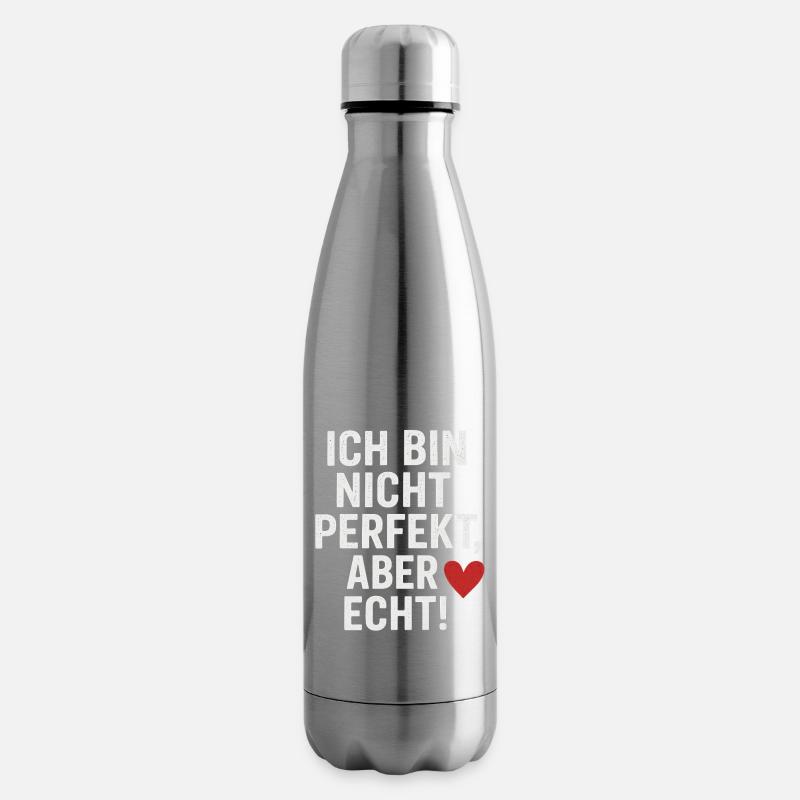Ich_bin_nicht_perfekt-_aber_echt - Isolierflasche - Lightsilver