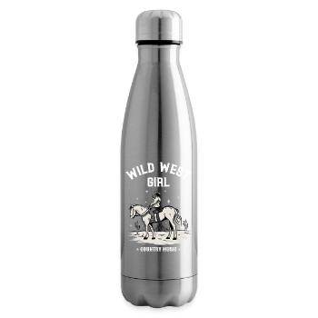 WILD WEST GIRL COUNTRY MUSIC - Insulated Water Bottle - silver - Right