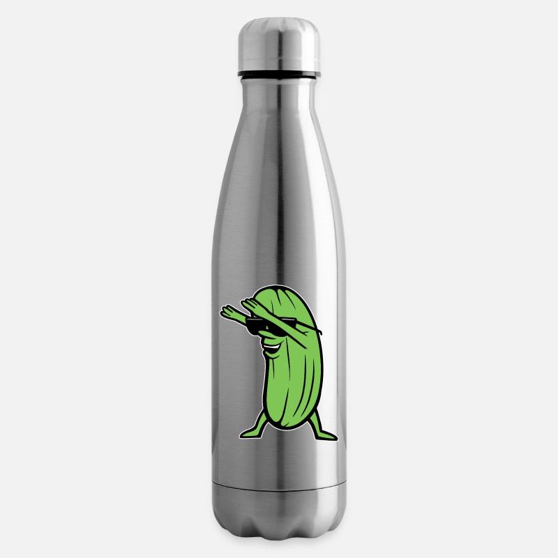 Dabbende Gurke Dabbing Dab Dance Hip-Hop Tanz Pose - Isolierflasche - Lightsilver