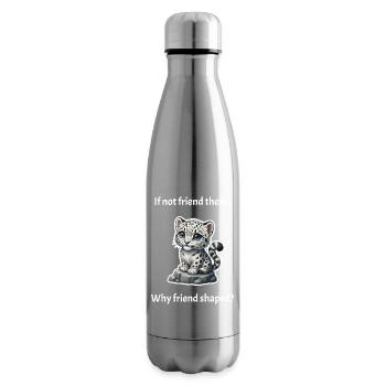 Schneeleopard in Freundschaftsform - Isolierflasche - Lightsilver - Rechts