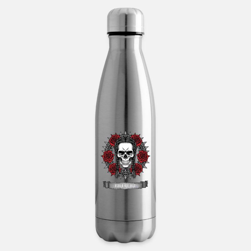 bikergirl - Insulated Water Bottle - silver