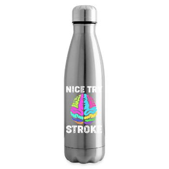Schlaganfall Hirnschlag - Isolierflasche - Lightsilver - Rechts