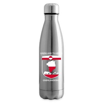 Le Groenland appartient à un don de déclaration des Groenlandais - Bouteille isotherme - argent clair - Droite