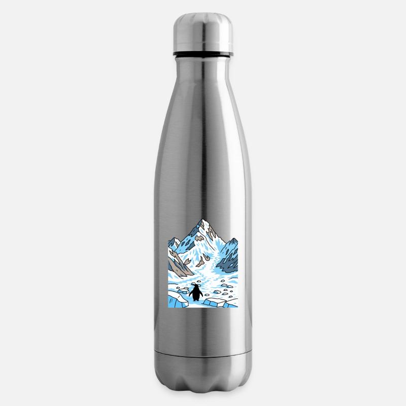 Gletscherpfad Pinguin - Isolierflasche - Lightsilver