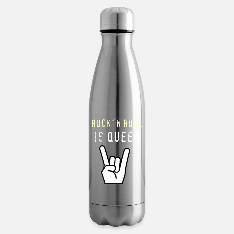 Rockn_Roll_is_Queen - Isolierflasche - Lightsilver