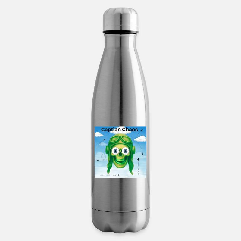 Captain Chaos T-Shirt - Isolierflasche - Lightsilver