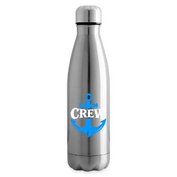 Anchor Crew Nautical Logo - Insulated Water Bottle - silver - Right