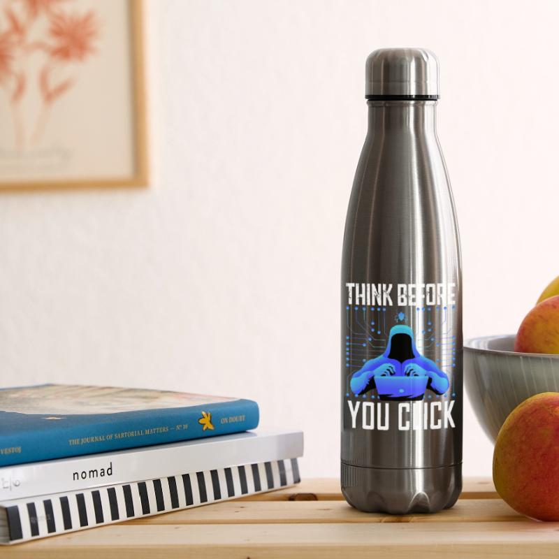 Hacker-Hacker-Hacker-Programmierer Linux Cybersicherheitsdaten Isolierflasche