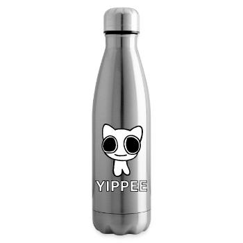 Youpi chat autiste - Bouteille isotherme - argent clair - Droite